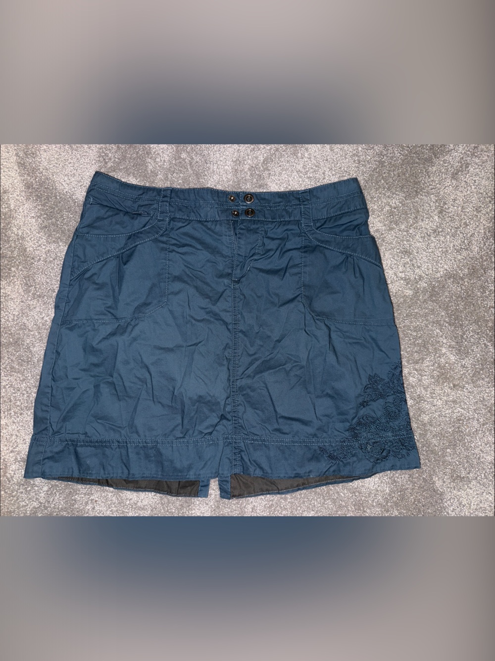 REI Navy Women's Skirt with Embroidered Hem